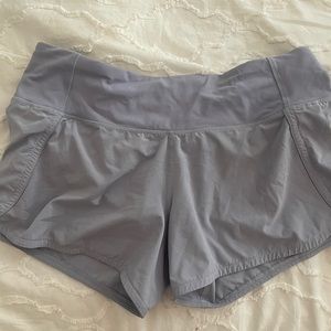 Lululemon lilac running shorts